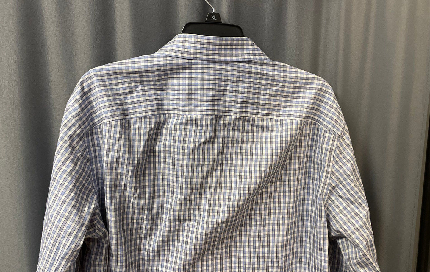 UNTUCKit Men's Durif WF Plaid Button Down Shirt Blue White Wrinkle Free Size XL