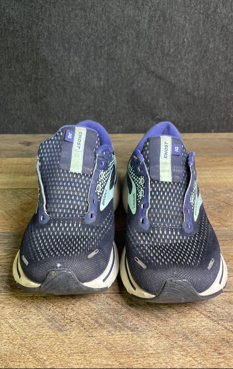 Brooks Ghost 14 Navy Blue Lilac Women's Running Shoes Size 8 Missing Laces