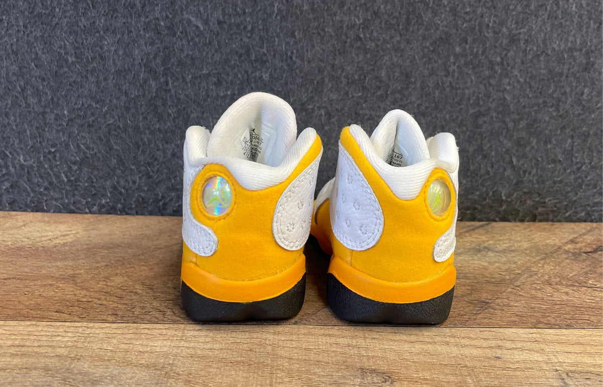 Nike Air Jordan 13 Retro Del Sol White Yellow Toddler Shoes Size 4C