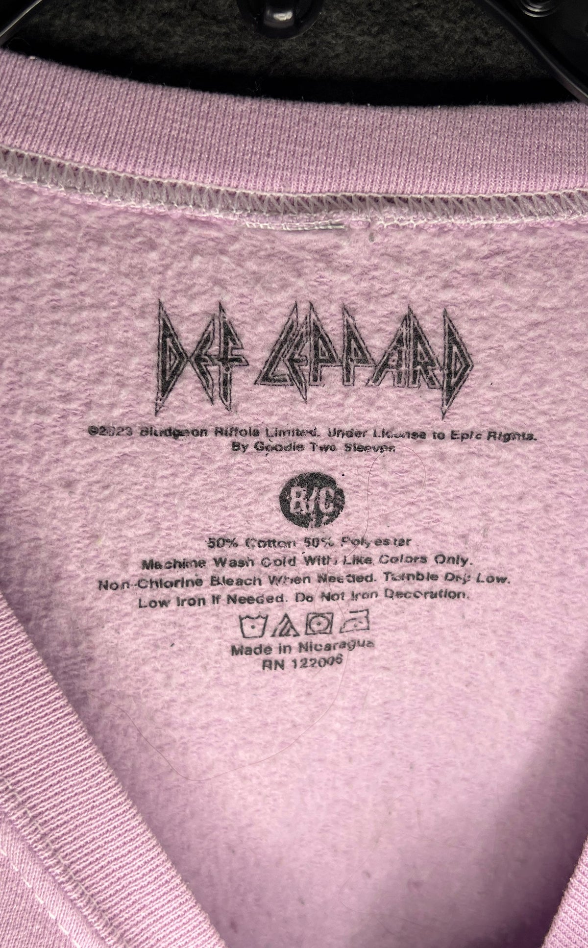 Def Leppard Lavender High 'N' Dry 1981 Tour Graphic Crewneck Sweatshirt