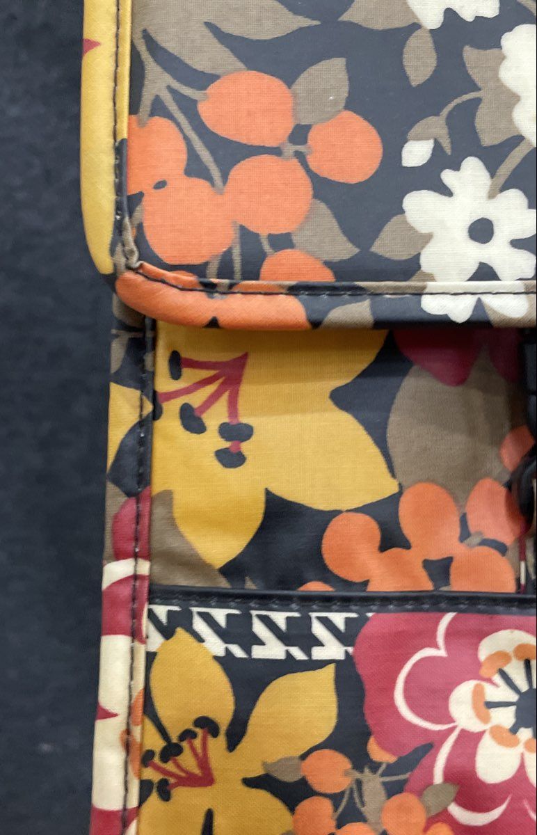Vera Bradley Floral Insulated Lunch Bag Cooler Mini Purse Red Orange
