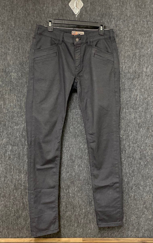 5.11 Tactical Women's Wyldcat Pants Charcoal Gray Utility Slim Fit Sz 10 Long