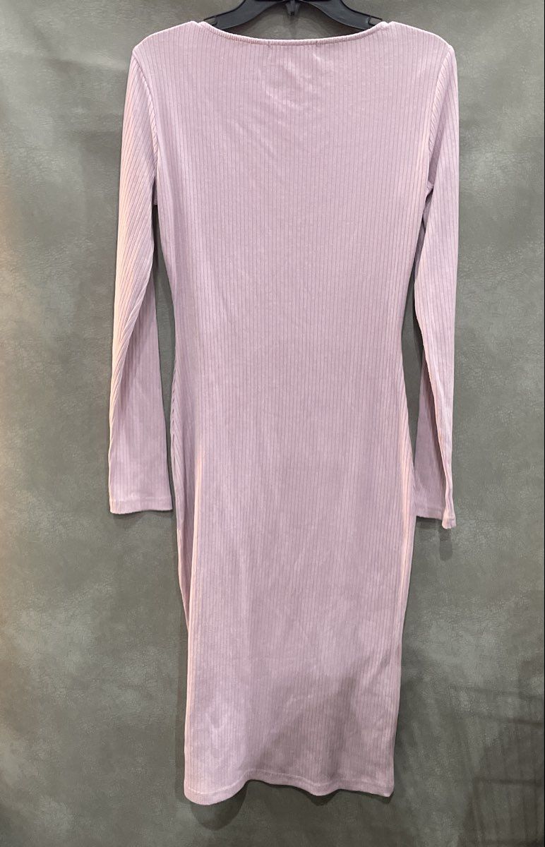 Justfab Women's Lavender Ribbed Long Sleeve Bodycon Dress Size M