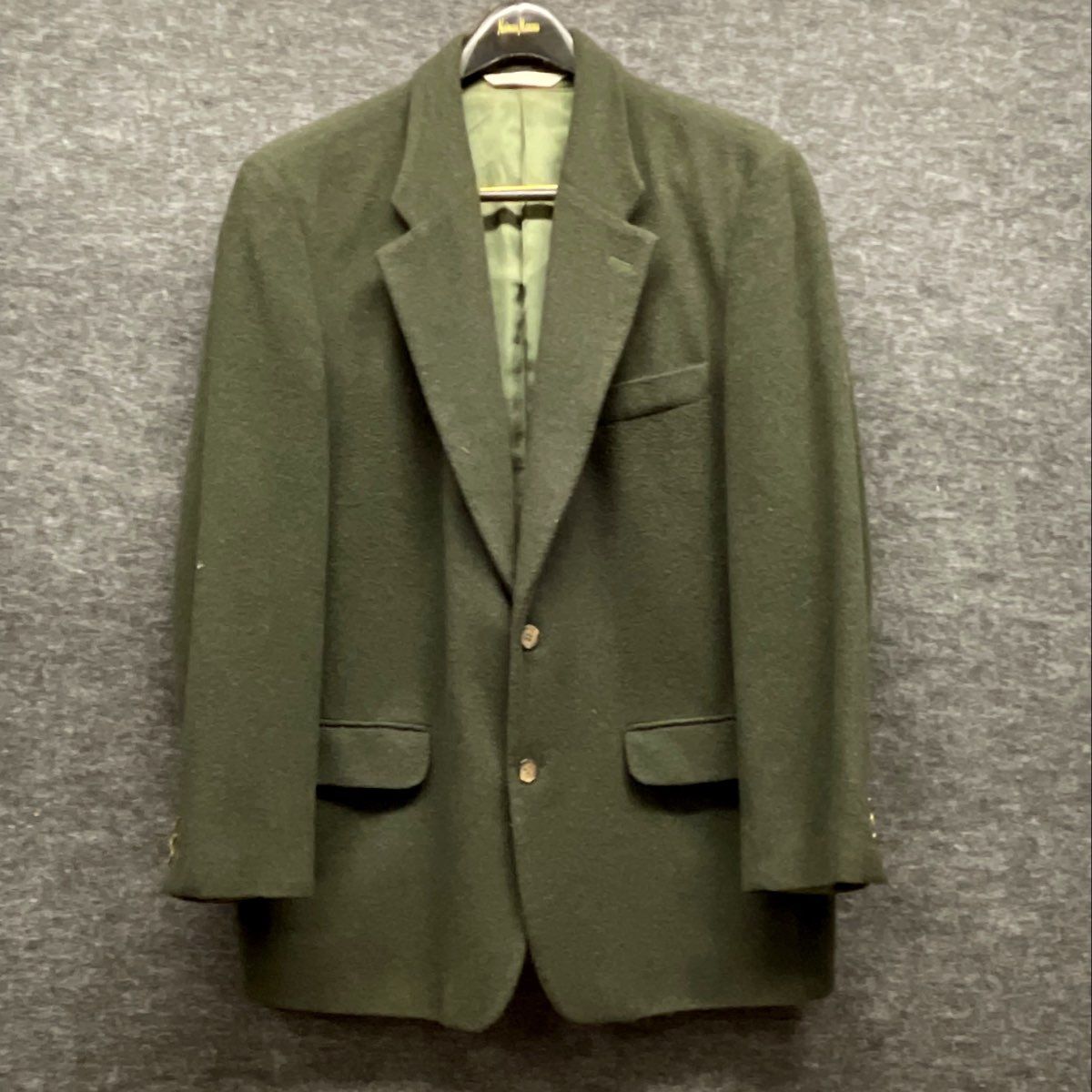 Perry Ellis Men's Green Wool Blend Two Button Blazer Sport Coat Size 42 Large
