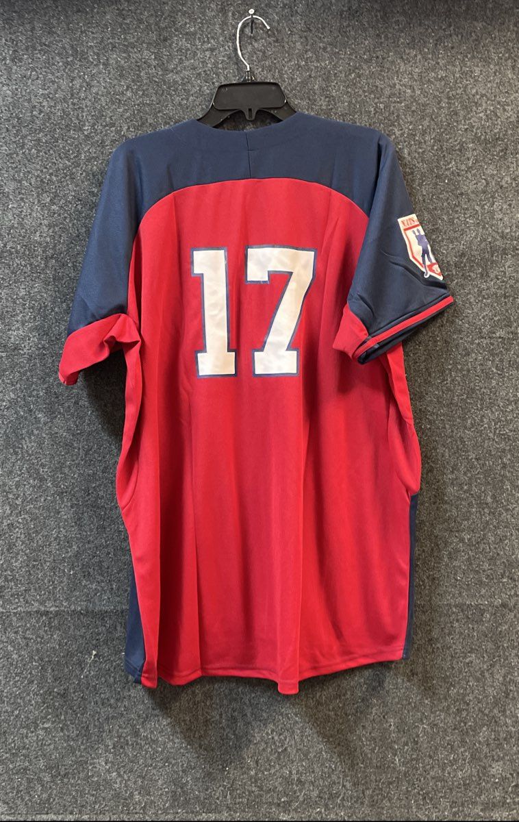 Washington Nationals Men's Baseball Jersey Blue Red #17 Button Down Sz XL