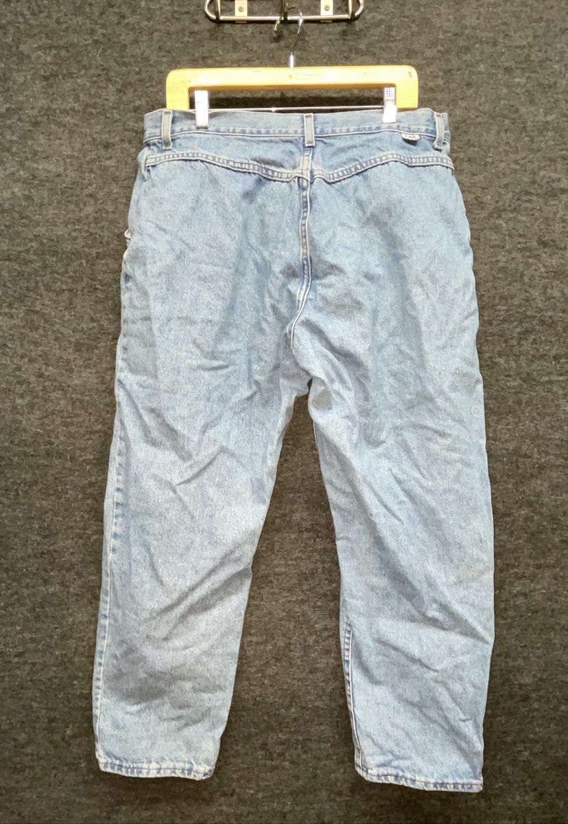 Vintage 90s Lee Women's Light Wash Pleated High Rise Mom Jeans Size 32