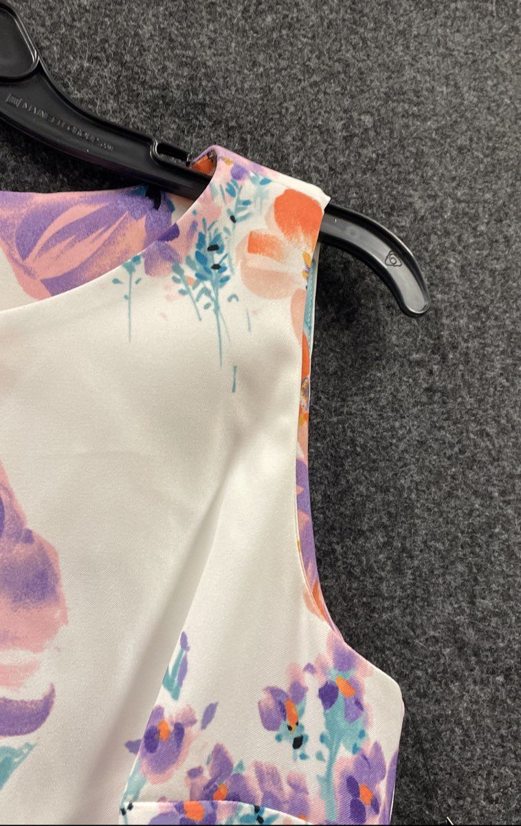 ALYX Women's Sleeveless Floral Sheath Dress White Purple Orange NWT Sz 4