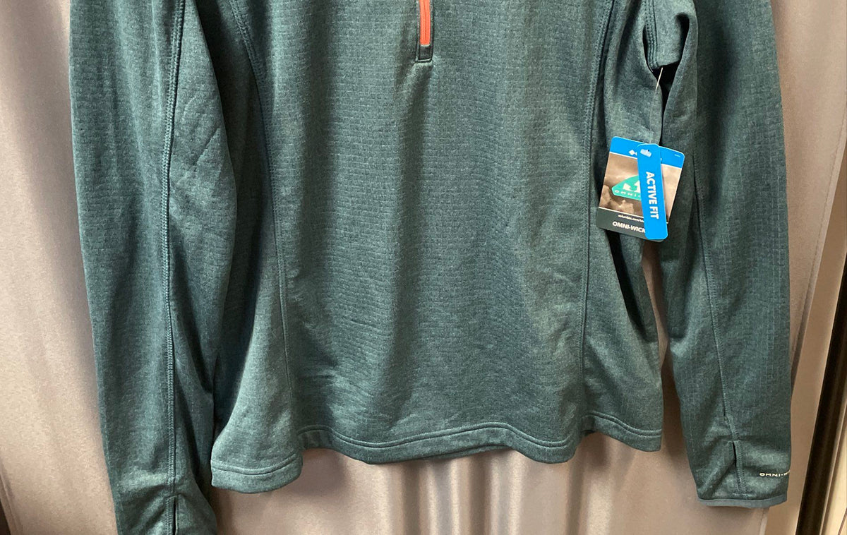 Columbia Women's Rowell Junction Half Zip Pullover Teal Active Fit Sz L NWT