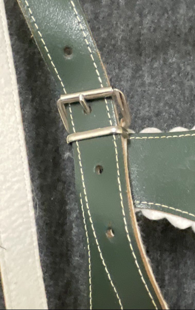 Vintage Authentic Boys Gray Suede Lederhosen with Green Trim Suspenders Sz 12