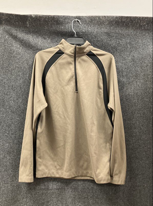 Nike Men's Tiger Woods Collection 1/4 Zip Golf Pullover Jacket Tan Dole Sz M