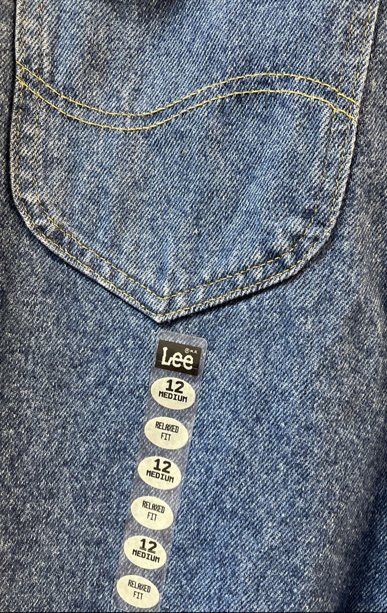 Vintage 90s Lee Women's Relaxed Fit High Rise Tapered Jeans Blue NWT Sz 12