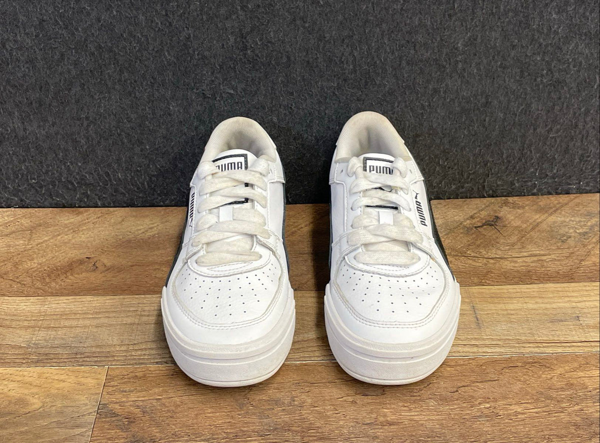 Puma Caven White Black Lifestyle Sneakers Big Kids Size 4
