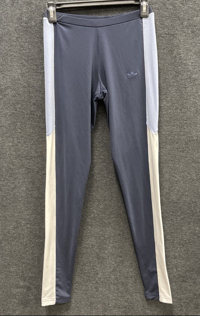 Adidas Originals Women's Gray Blue Colorblock Trefoil Leggings Sz S NWT