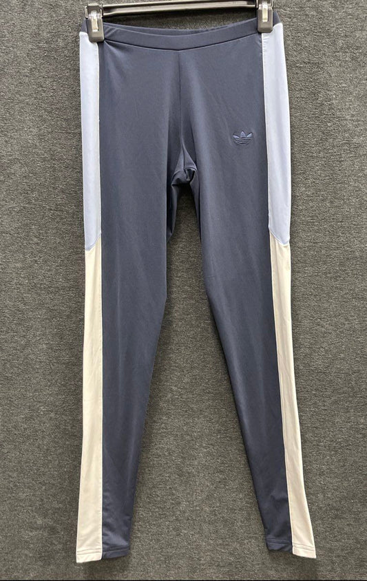 Adidas Originals Women's Gray Blue Colorblock Trefoil Leggings Sz S NWT