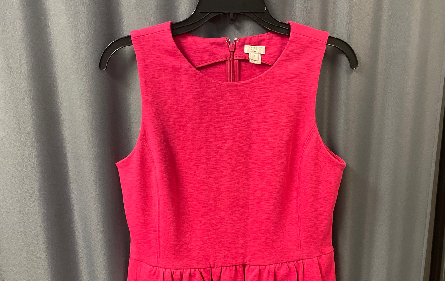 J. Crew Women's Pink Sleeveless Fit & Flare Textured Cotton Pique Dress Sz S