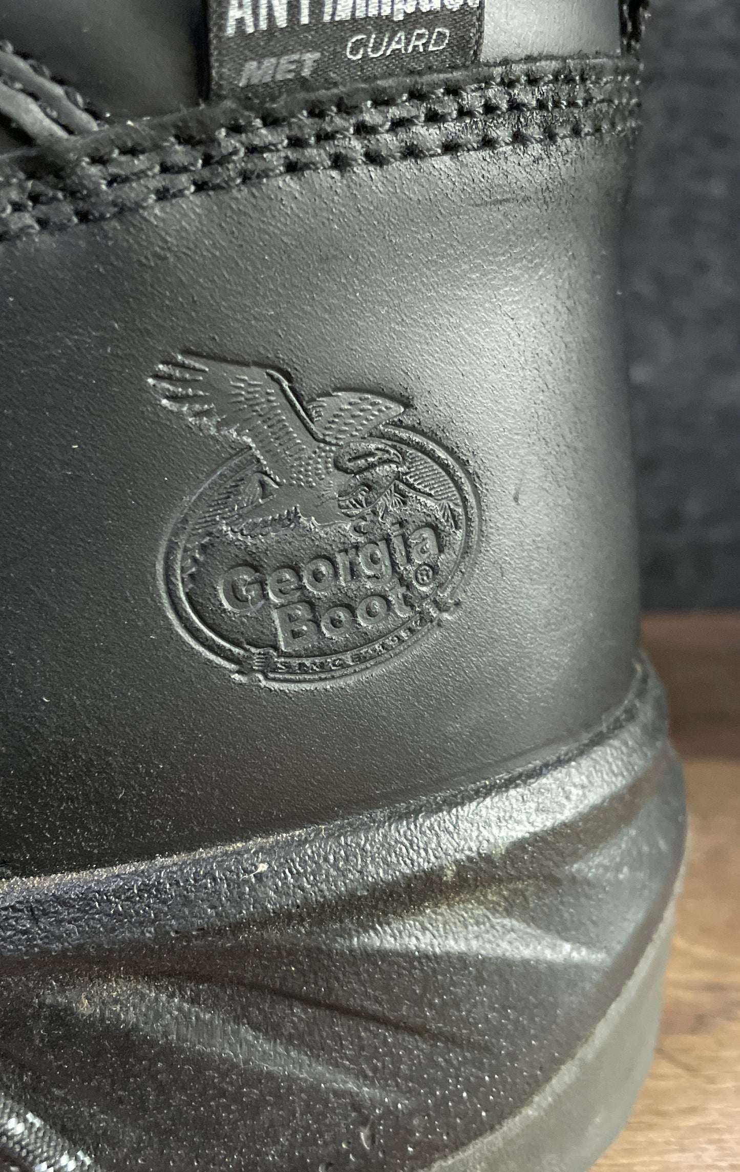 Georgia Boot Men's 6" Waterproof AT Met Guard PR Work Boots Black Size 11.5