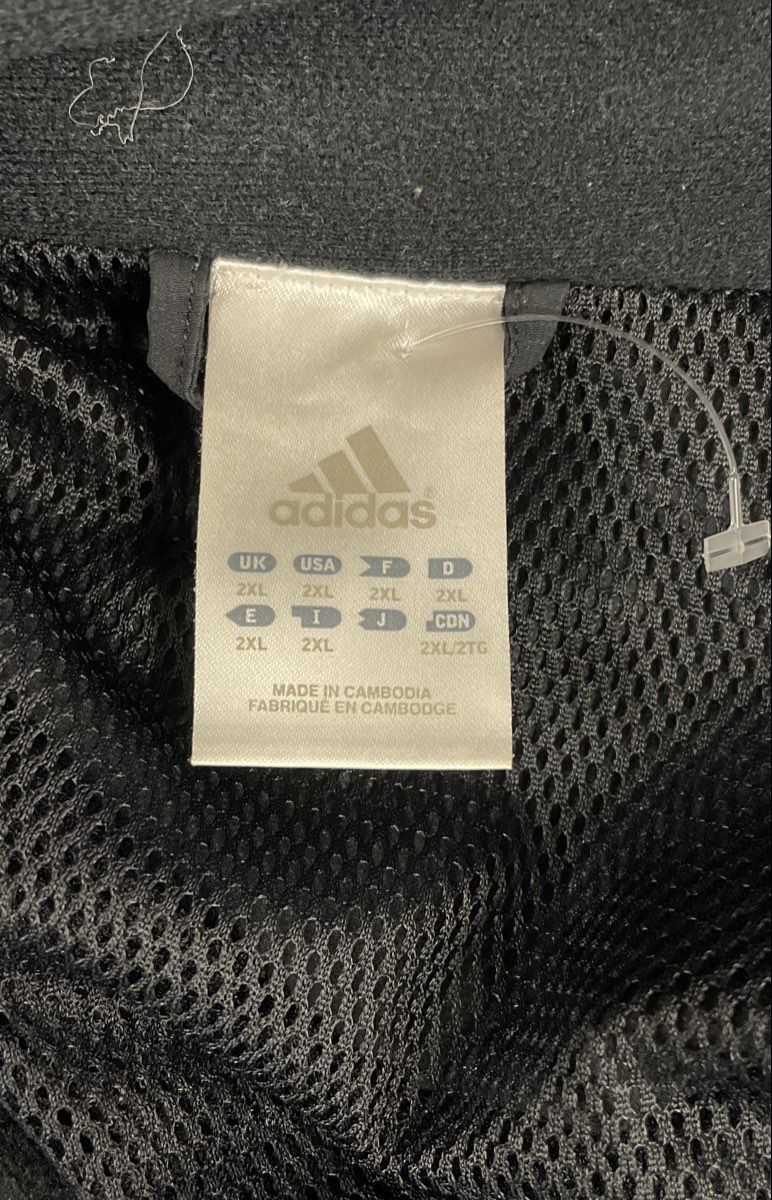 Adidas Men's Climaproof Track Jacket Black White Full Zip Sz 2XL