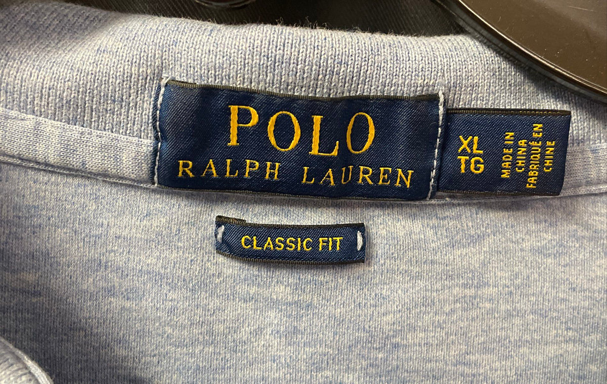 Polo Ralph Lauren Men's Polo Golf Shirt Light Blue Heather Classic Fit Sz XL