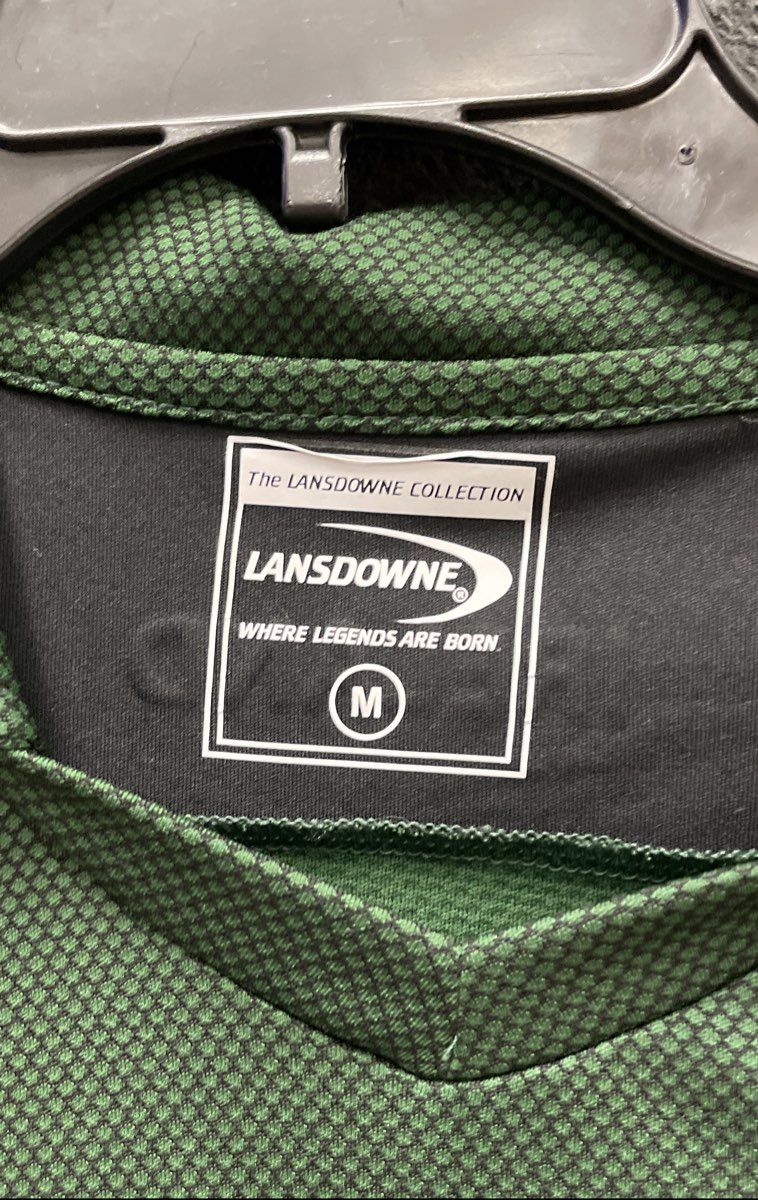 Lansdowne Men's Ireland Polo Shirt Jersey Green Black Provinces Crest Sz M