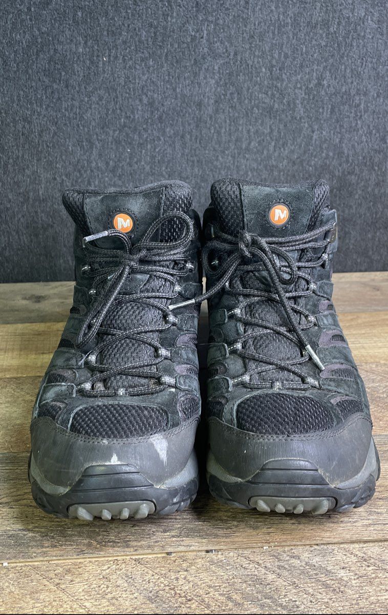 Merrell Moab 2 Vent Black Suede Mesh Mid Hiking Boots Men's Size 10.5 W