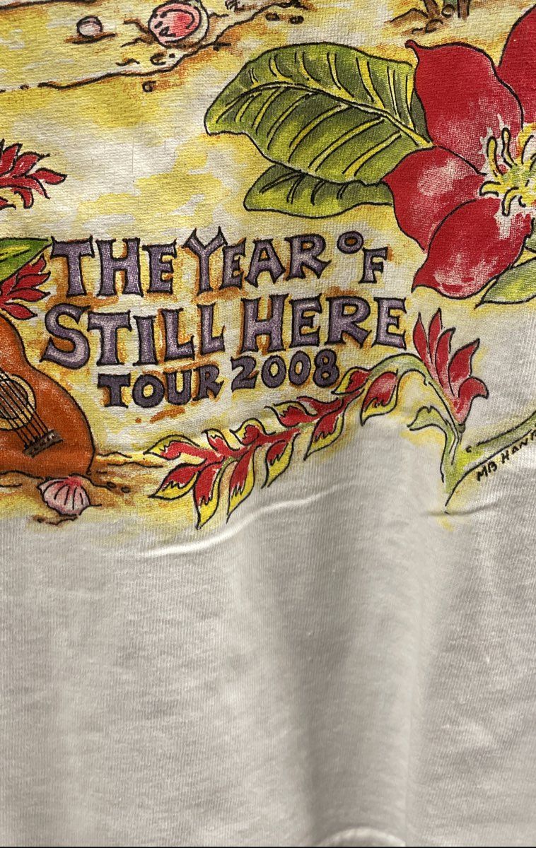 Jimmy Buffett The Year of Still Here Tour 2008 Concert T-Shirt White Sz L