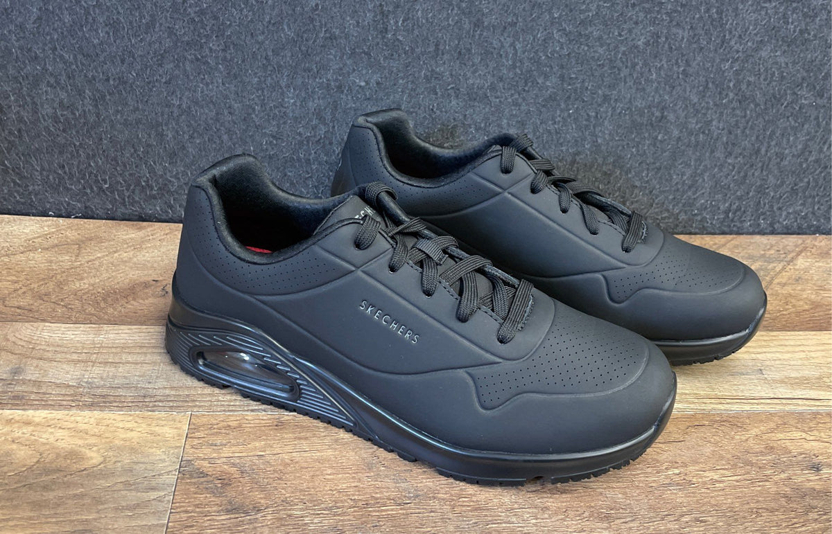 Skechers Uno SR Janna Black Slip Resistant Work Shoes Women's Size 9.5
