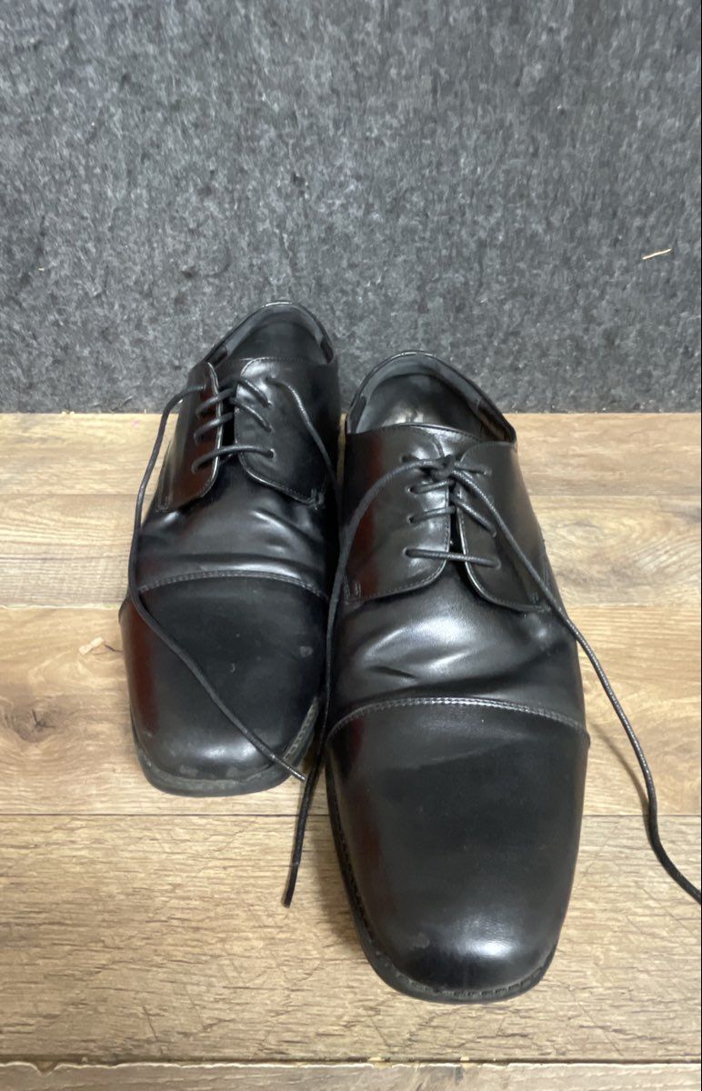 Apt. 9 Denver Black Cap Toe Derby Men's Dress Shoes Size 12 Wide