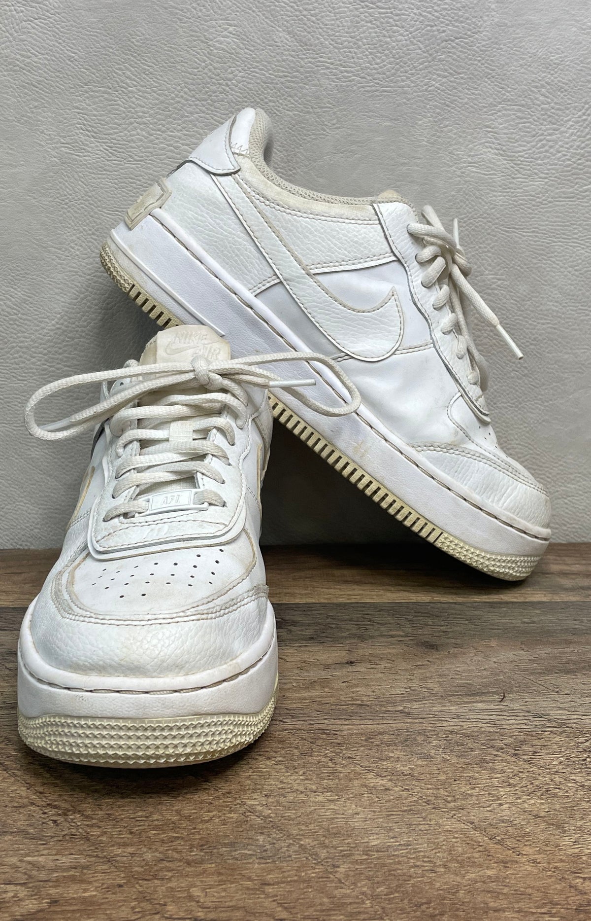 Nike Air Force 1 Shadow Triple White Women's Sneakers Size 8.5