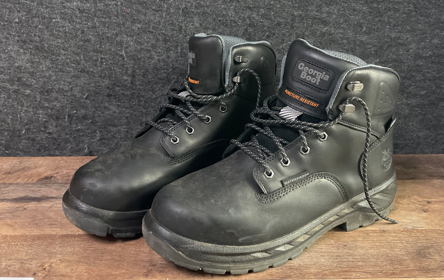 Georgia Boot Men's 6" Waterproof AT Met Guard PR Work Boots Black Size 11.5