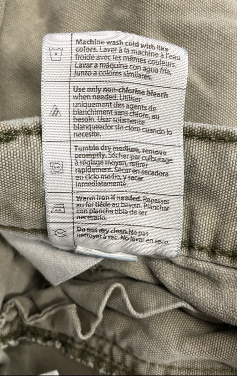 Carhartt Men's Light Green Cotton Canvas Loose Fit Cargo Work Shorts Size 42