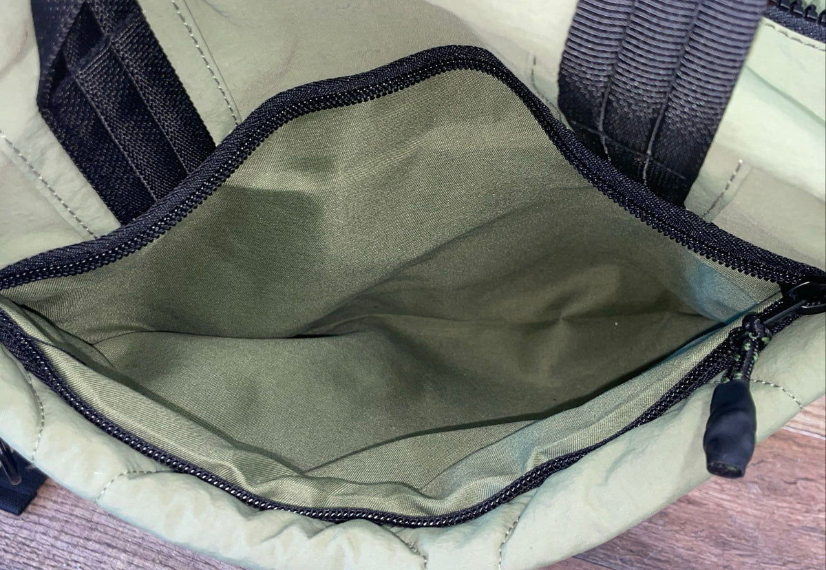 BAGSMART Sage Green Quilted Laptop Backpack Travel School Bag Large