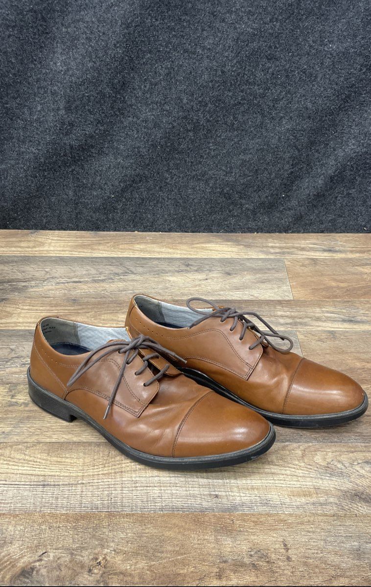 Johnston & Murphy XC4 Waterproof Tan Brown Cap Toe Oxford Shoes Men's Size 10.5