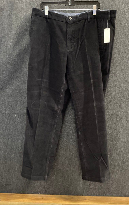 Izod Men's Tailgate Stretch Corduroy Pants Black Straight Fit 40x30 NWT