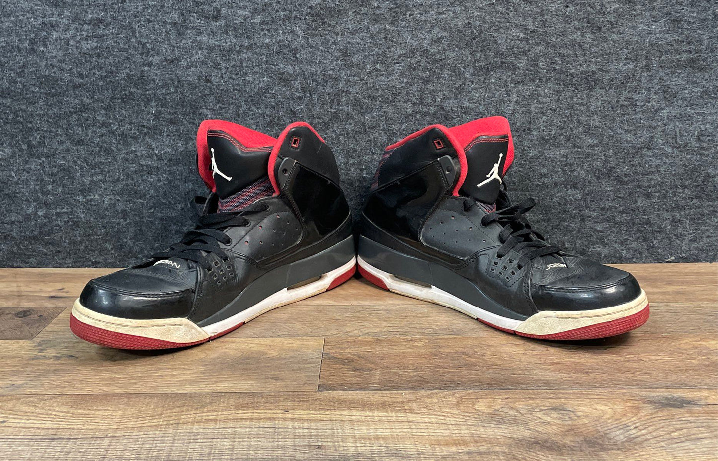 Nike Air Jordan Flight 45 High Black Gym Red Basketball Sneakers Size 13