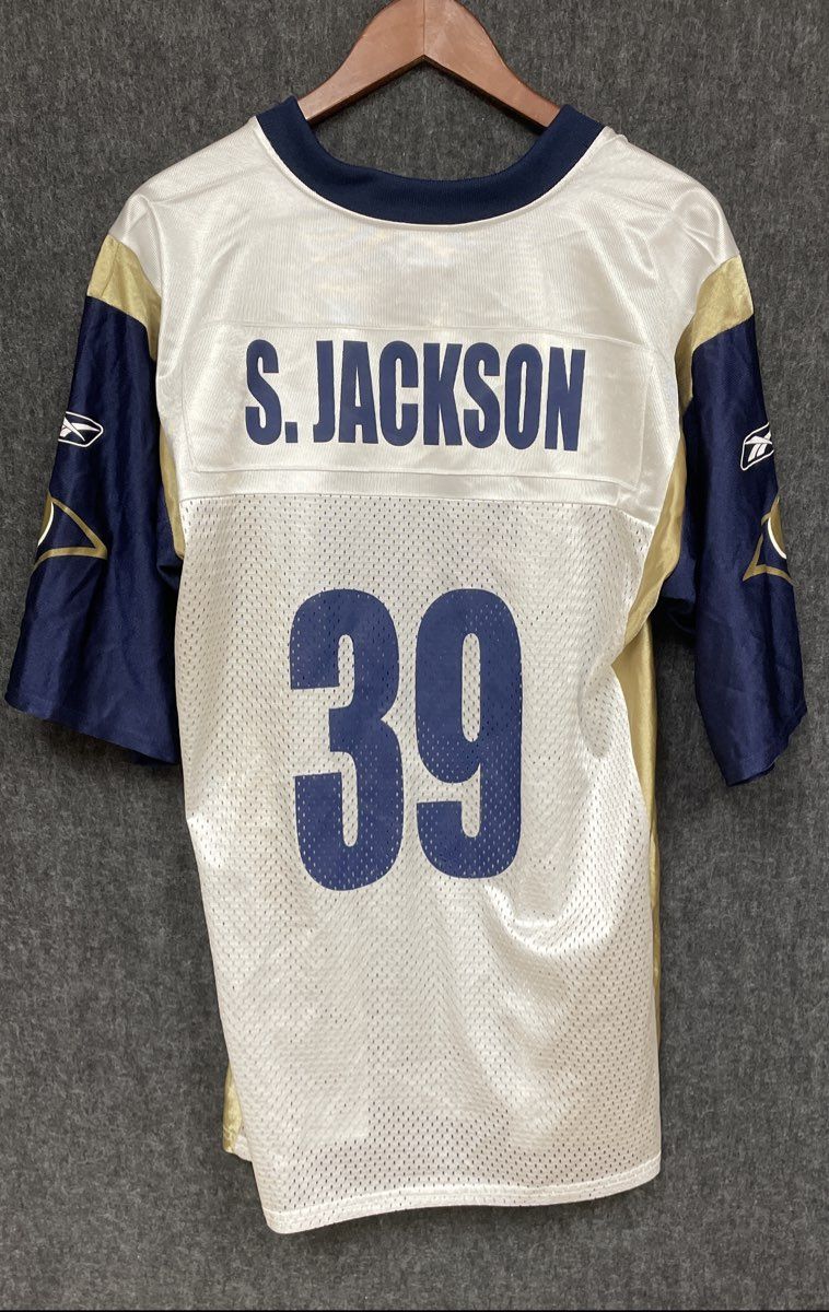 Reebok St. Louis Rams S. Jackson #39 White NFL Football Jersey Men's Size M