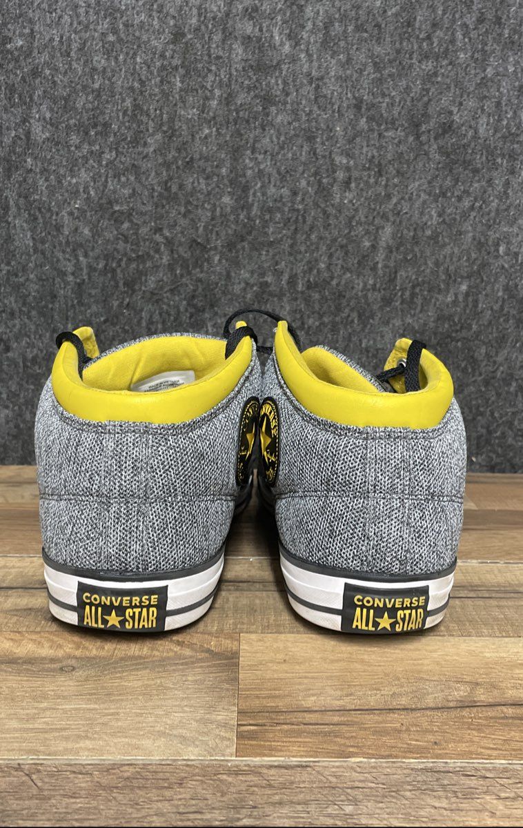 Converse Chuck Taylor All Star Street Mid Gray Yellow Sneakers Size 12