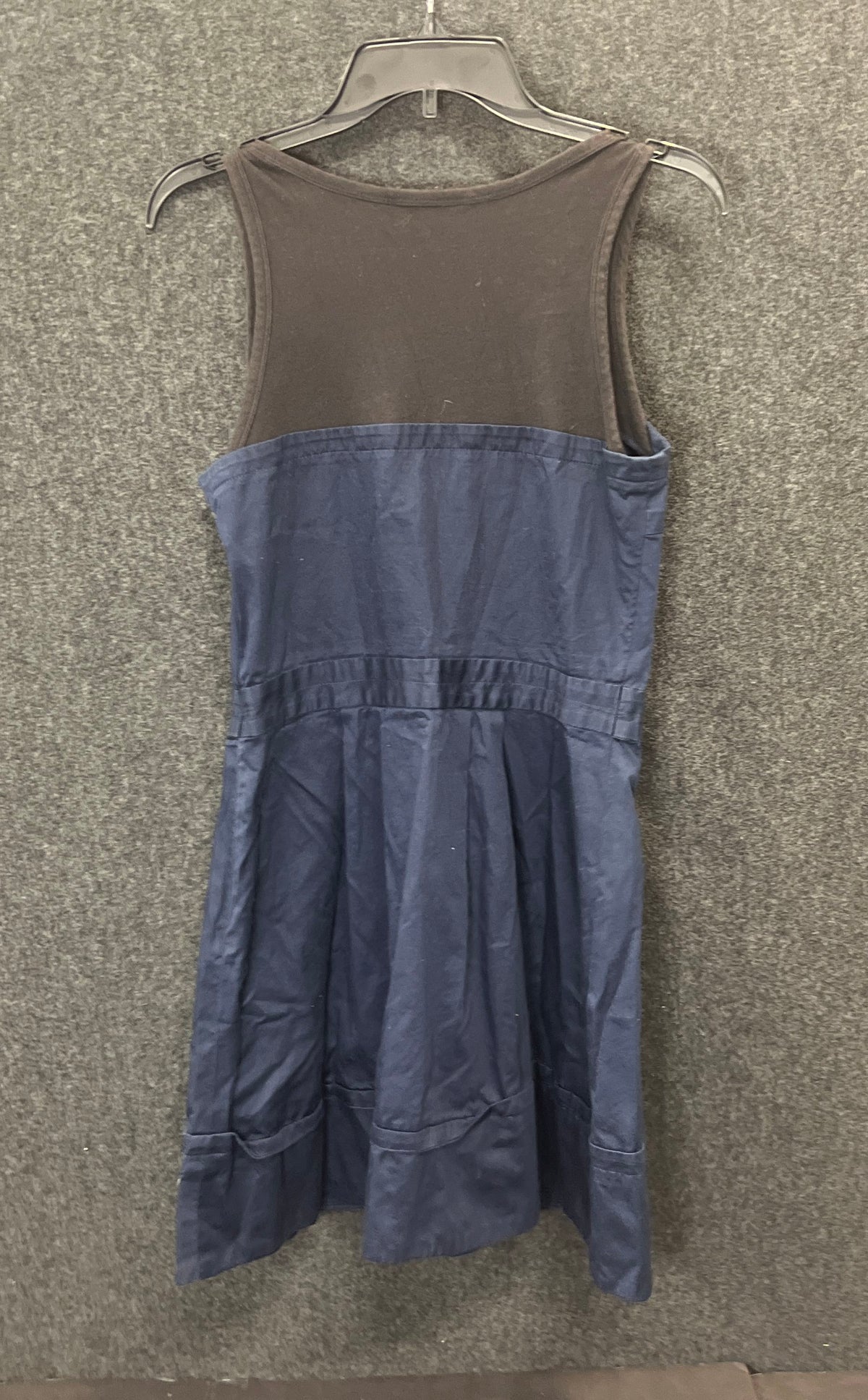 Marc by Marc Jacobs Women's Navy Blue Brown Mixed Media Tank Dress Sz 8