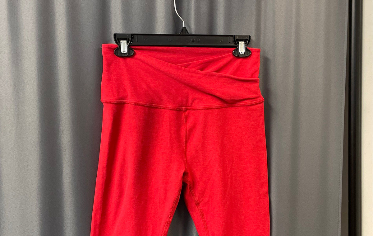Beyond Yoga Women's Red High Waisted Crossover Waist Leggings Size L