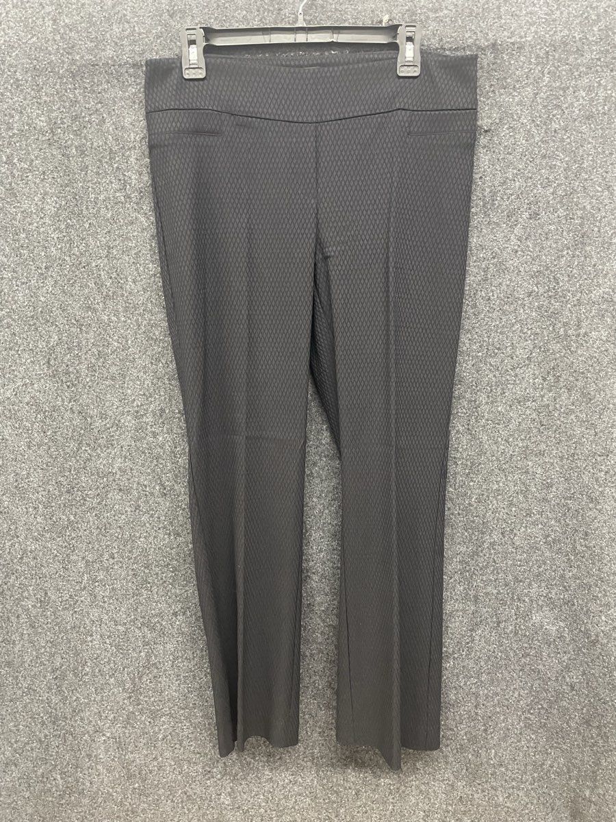 Rekucci Women's Black Diamond Textured Pull-On Leggings Pants Sz 14P