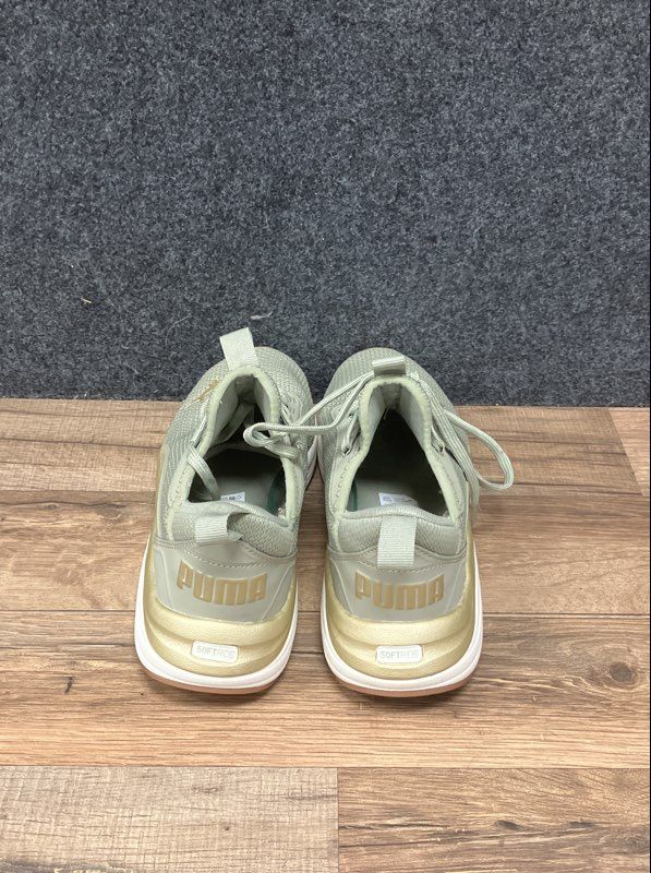 Puma Luxe Femme Softride Sage Green Gold Women's Running Shoes Size 7