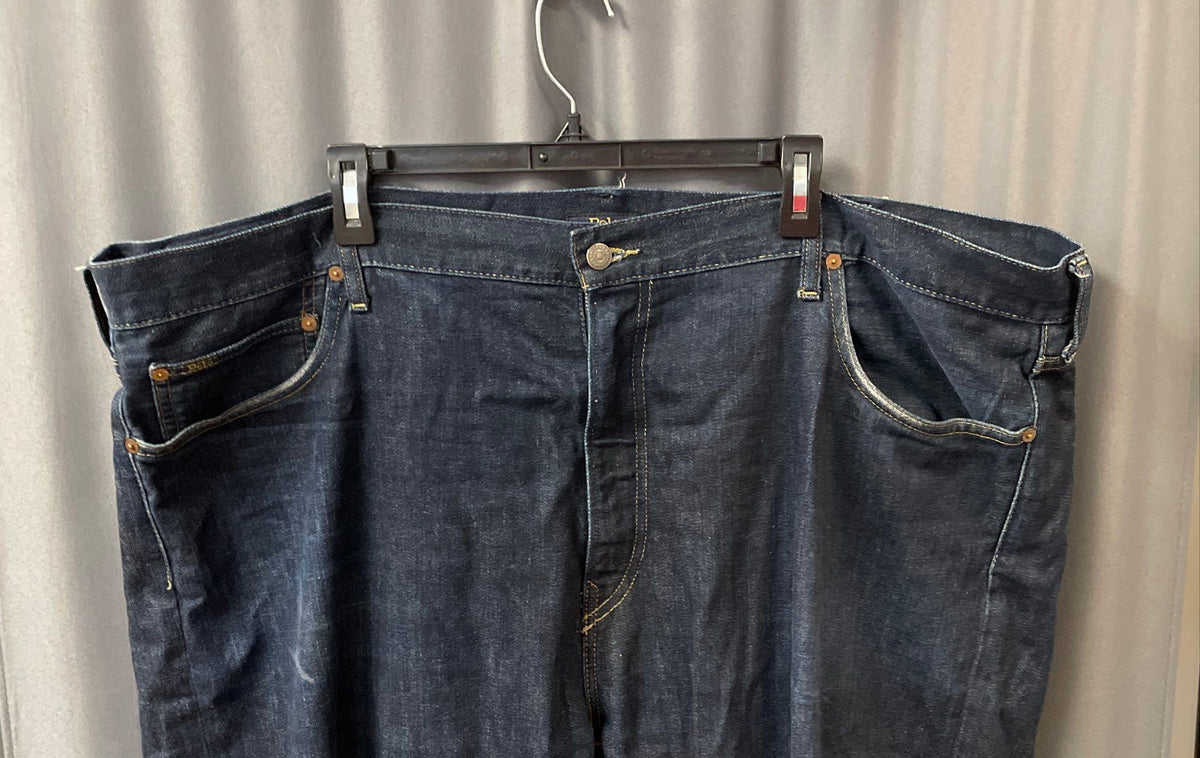 Polo Ralph Lauren Men's Dark Indigo Blue Straight Leg Denim Jeans Sz 46x30