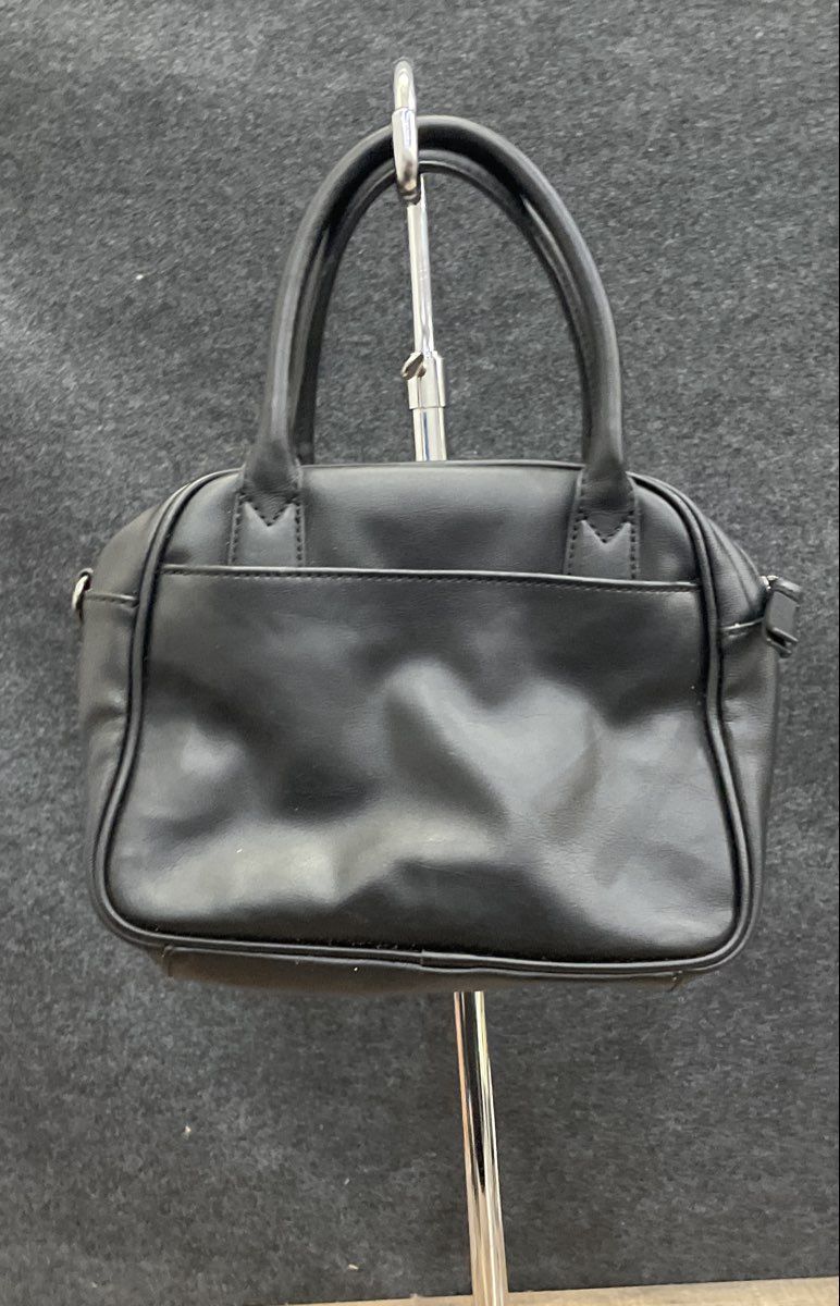 Simply Vera Vera Wang Black Faux Leather Top Handle Satchel Handbag