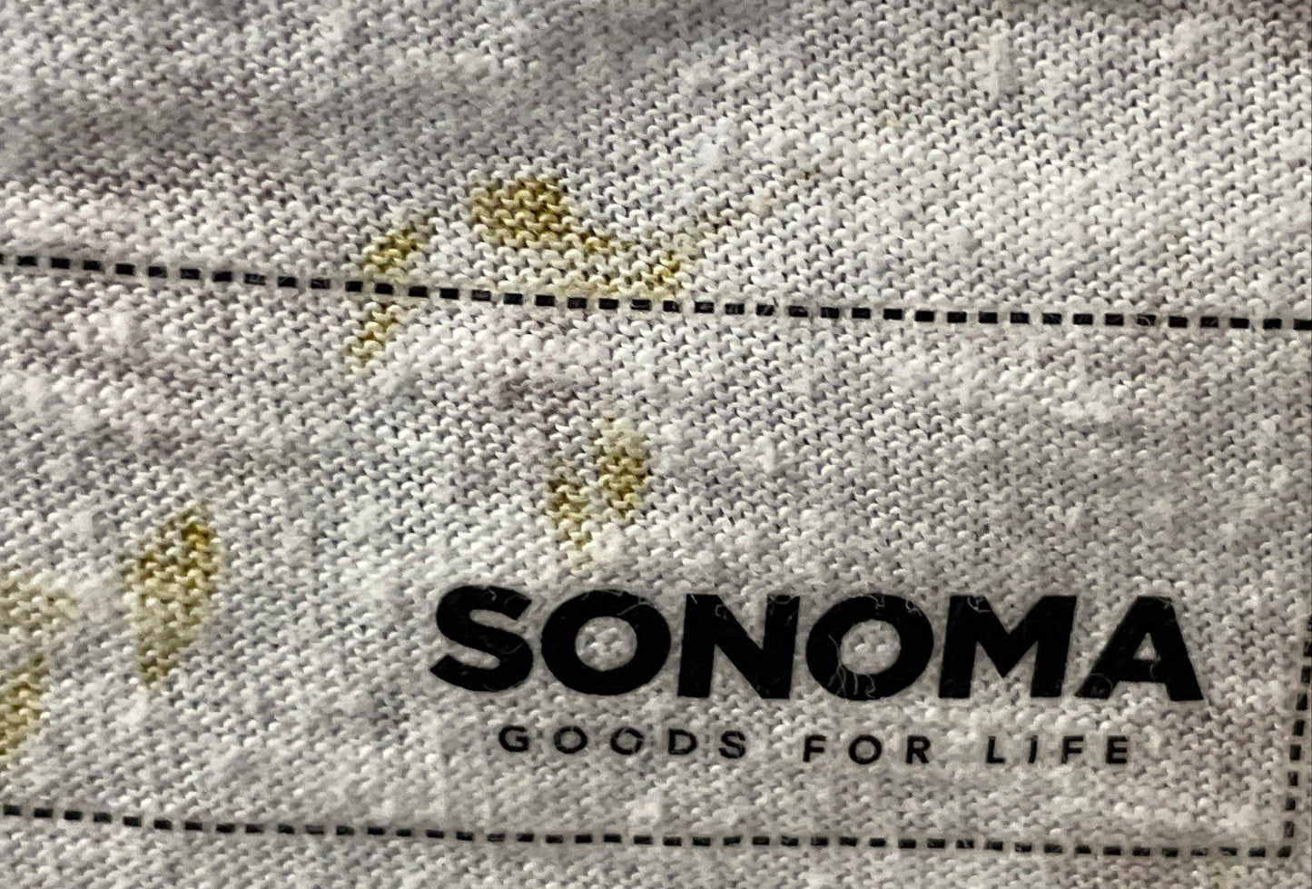 Sonoma Goods For Life Women's White Floral Print The Ringer Tee Size L