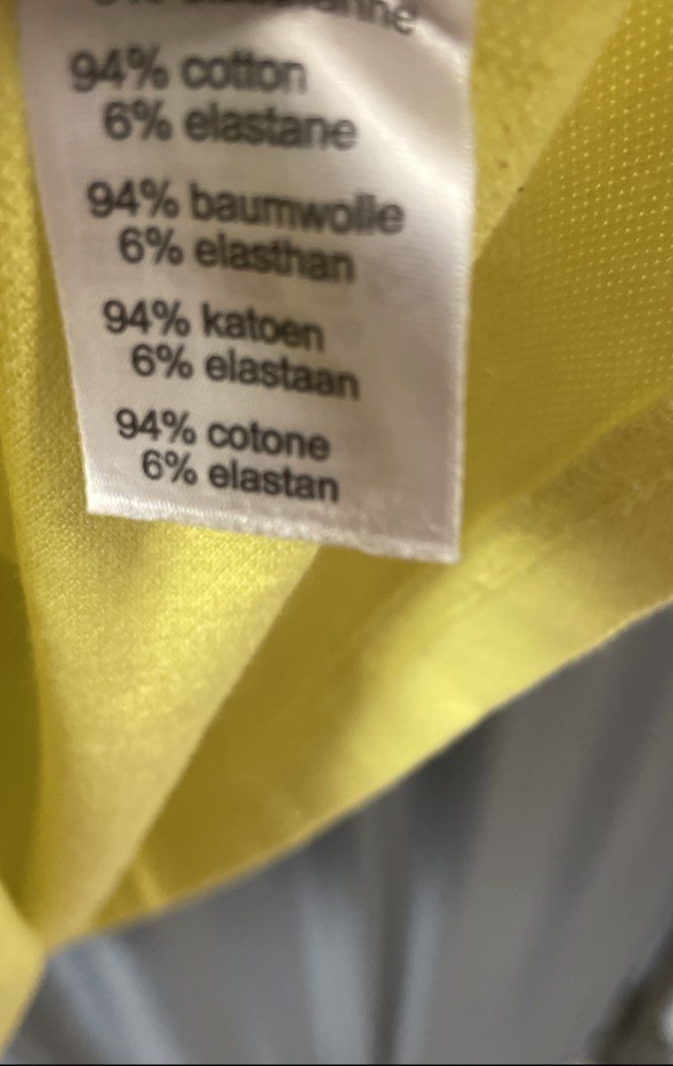 Lacoste Women's Yellow Cotton Stretch Pique Polo Shirt Sz 46