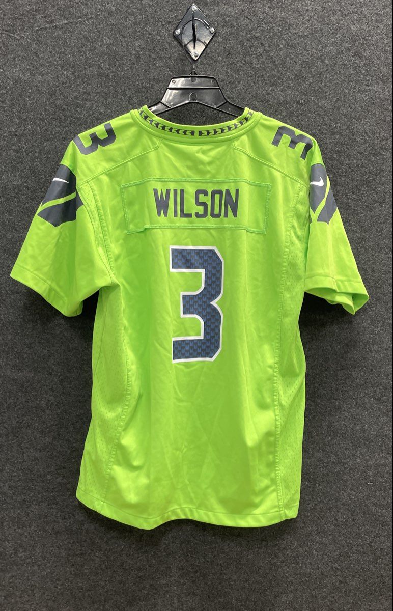 Nike Youth Seattle Seahawks Russell Wilson #3 Action Green Jersey Size XL