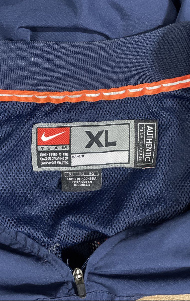 Nike Men's Vintage Y2K UVA Virginia Cavaliers Quarter-Zip Windbreaker Navy XL