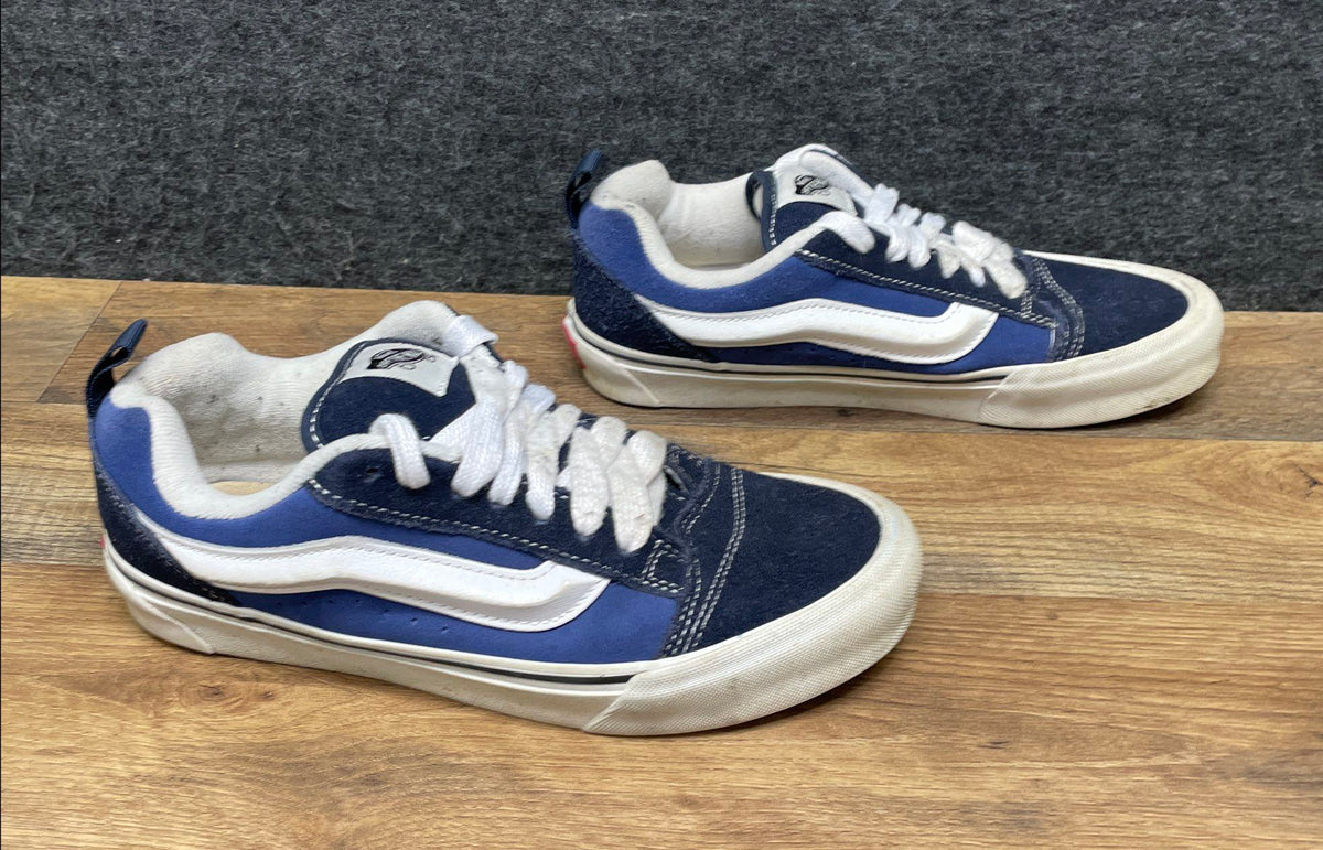Vans Knu Skool Navy Blue White Suede Chunky Skate Shoes Men's 6.5 Women's 8