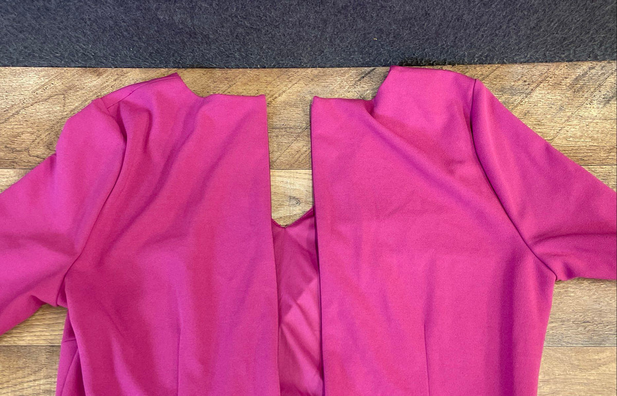 London Times Women's Pink Short Sleeve Twist Front Ruffle Hem Dress Size 12 NWT