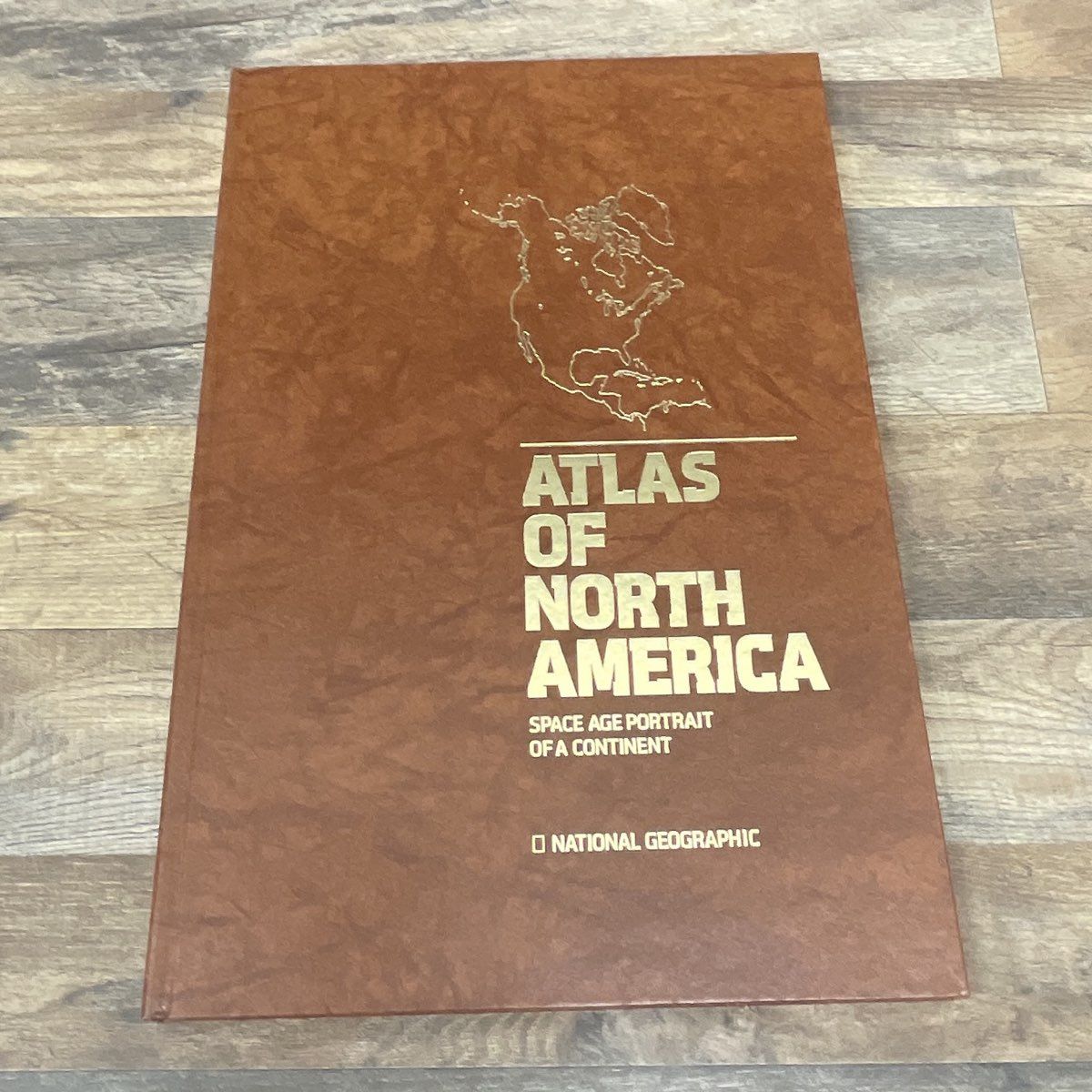 1985 National Geographic Atlas of North America Space Age Portrait Hardcover