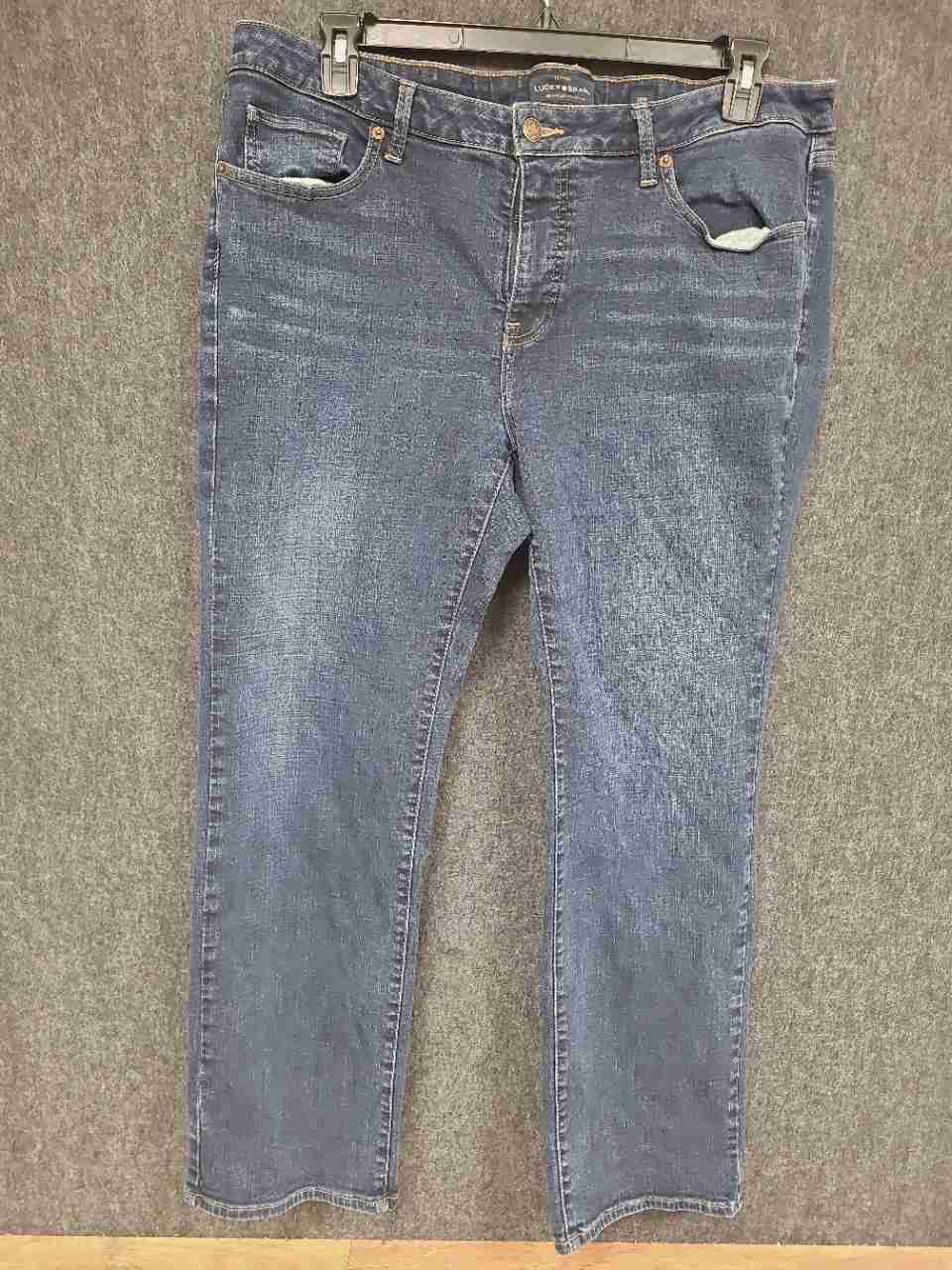 Lucky Brand Women's Lolita Straight Jeans Dark Wash Denim Size 18W